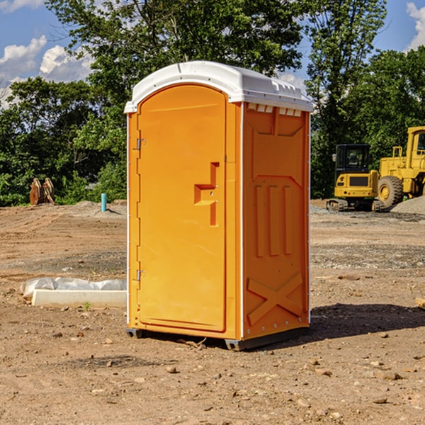 how often are the porta potties cleaned and serviced during a rental period in Smyth County